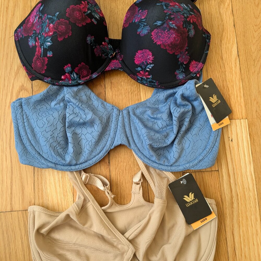 Wacoal and Natori Bras 3 pack - 32 DD - NWT